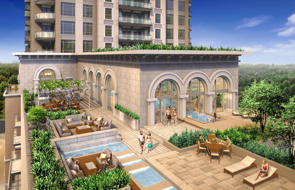 The Rooftop water features  An indoor / outdoor hot tub and waterwall poolside lounges tranquil settings.  A trellis over the dining areas provides an alternative to the sunning lounges.