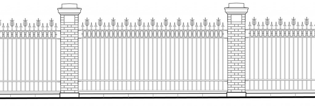 Construction drawings for restored heritage fence